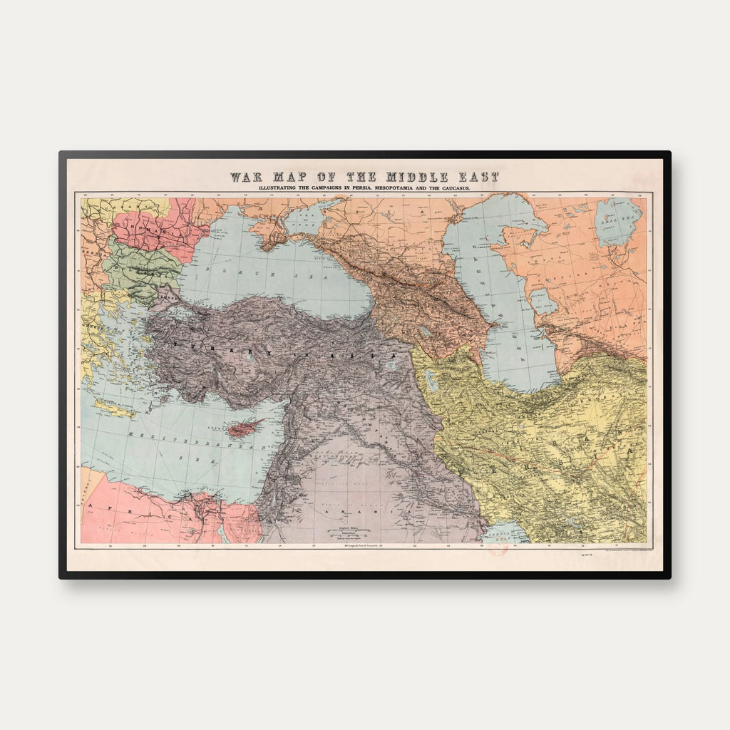 War Map of the Middle East - Krigskort – billede 1