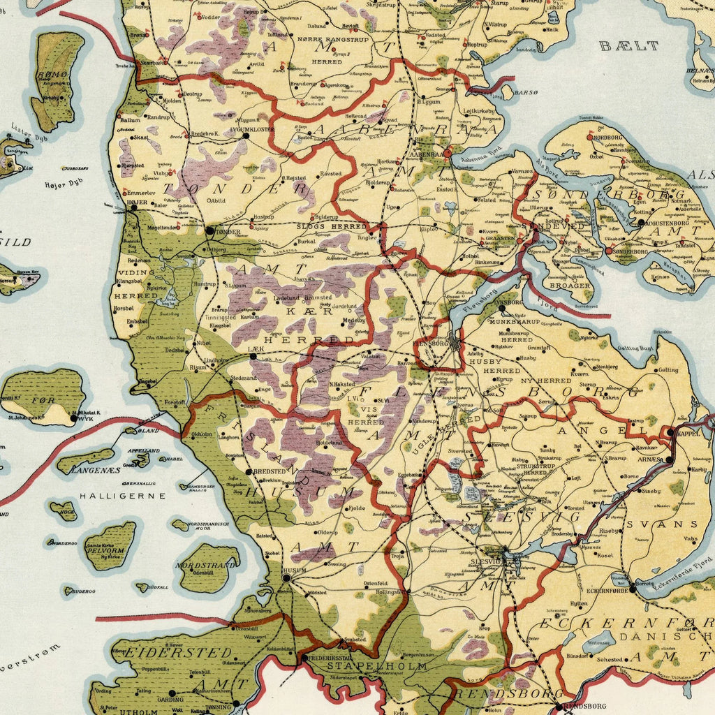 Kort over Sønderjylland 1918 - Landkort – billede 4