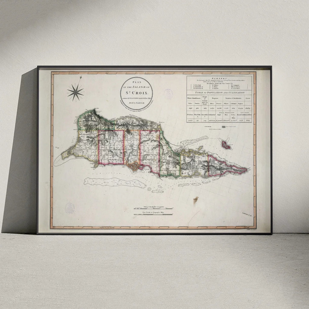 St. Croix 1804 - Plantager og distrikter – billede 3