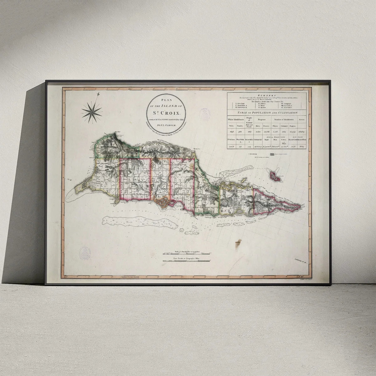 St. Croix 1804 - Plantager og distrikter – billede 3