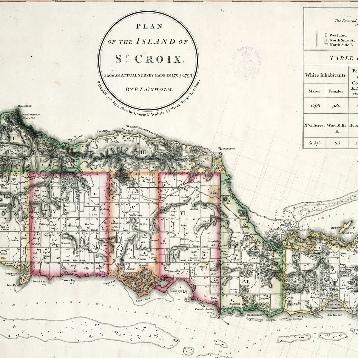 St. Croix 1804 - Plantager og distrikter – billede 4
