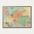 The Daily Telegraph: Krigskort over Europa 1916 - 100×75 cm – billede 1