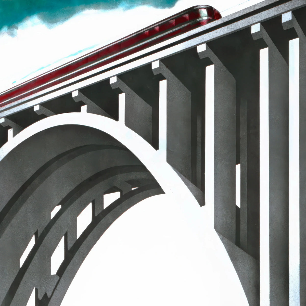 Lillebæltsbroen Danmark - DSB 1935 - Reklameplakat - 70×44 cm – billede 4