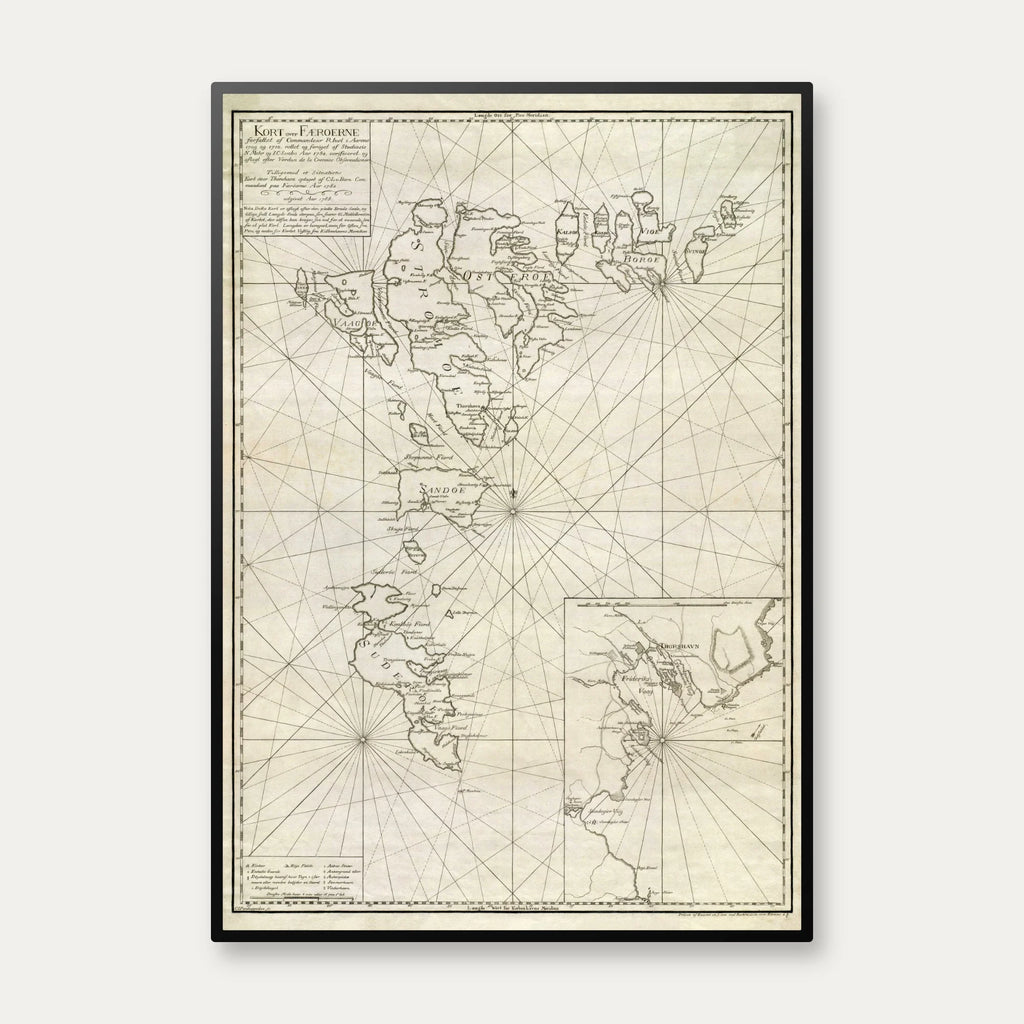Kort over Færoerne 1789 - Søkort – billede 1
