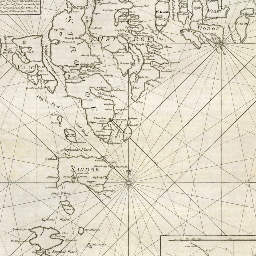 Kort over Færoerne 1789 - Søkort – billede 4