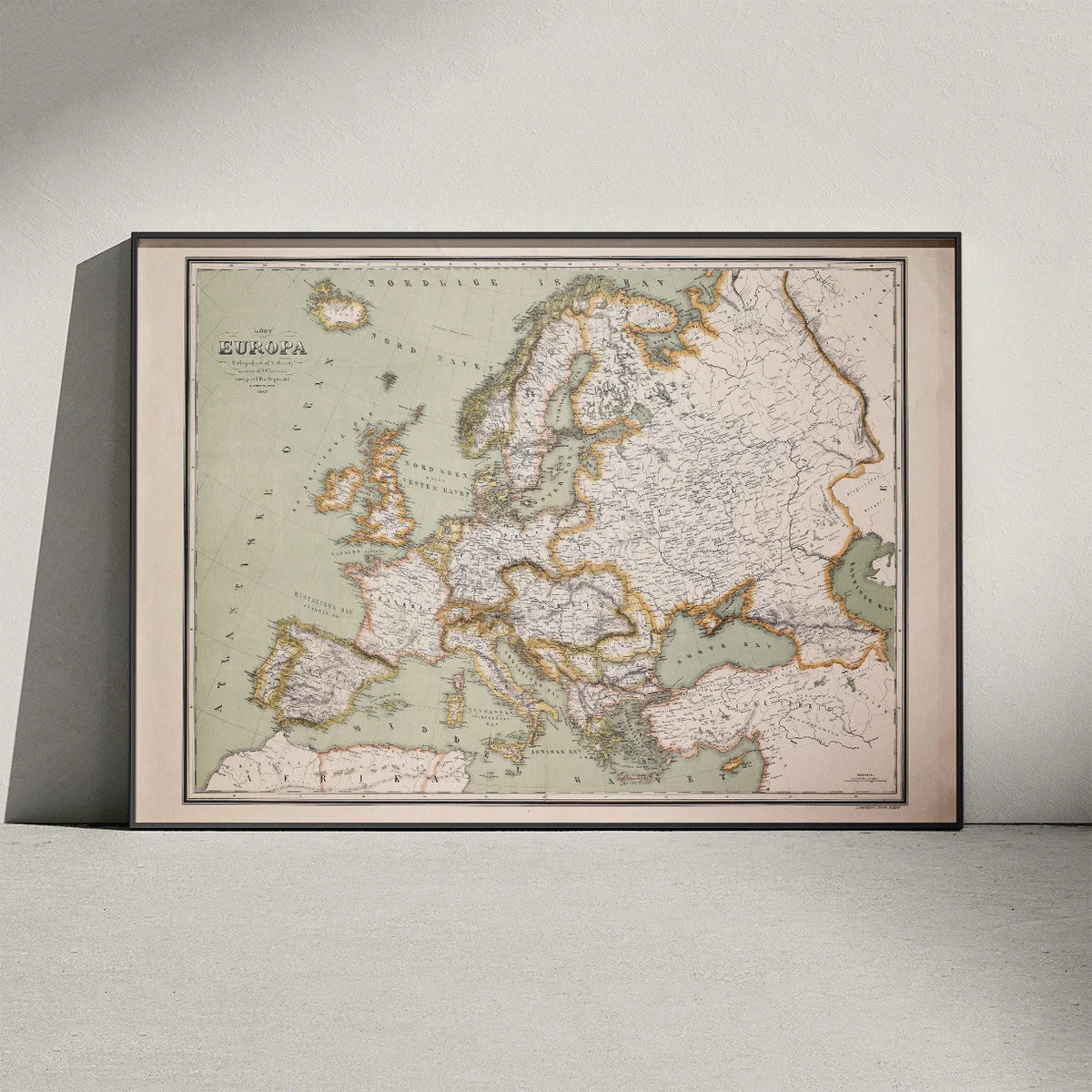 Kort over Europa 1887 - Landkort – billede 3