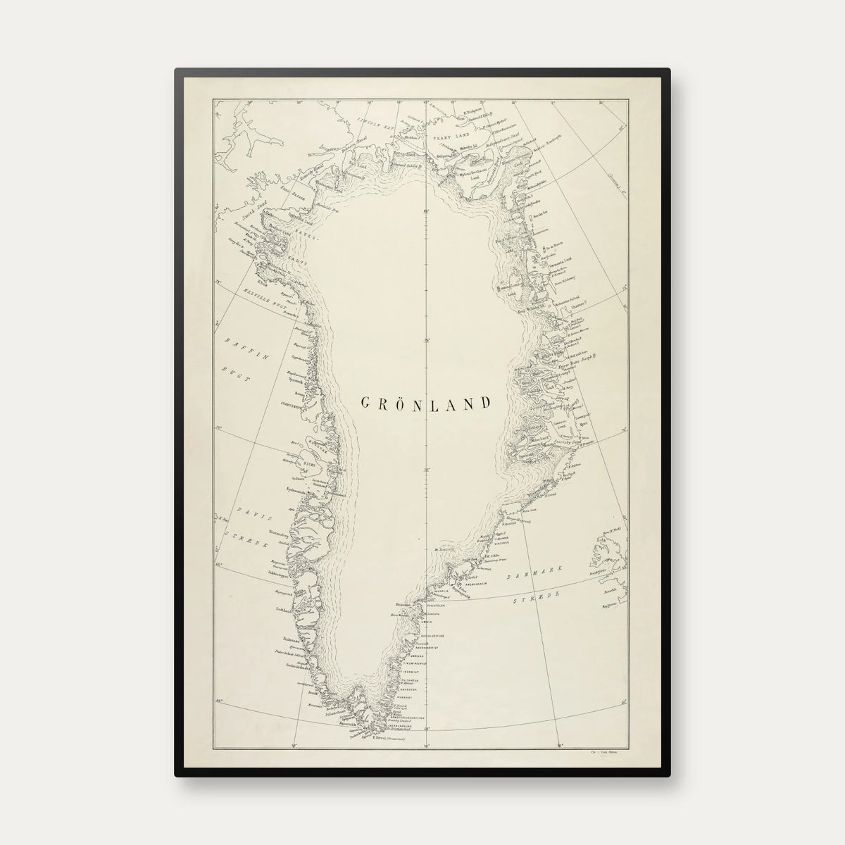 Grønland 1914 - Landkort – billede 1