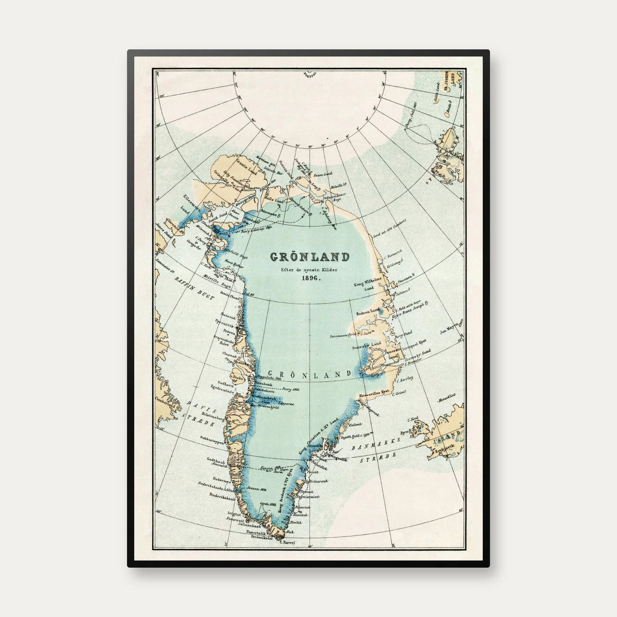 Grønland 1896 - Landkort – billede 1