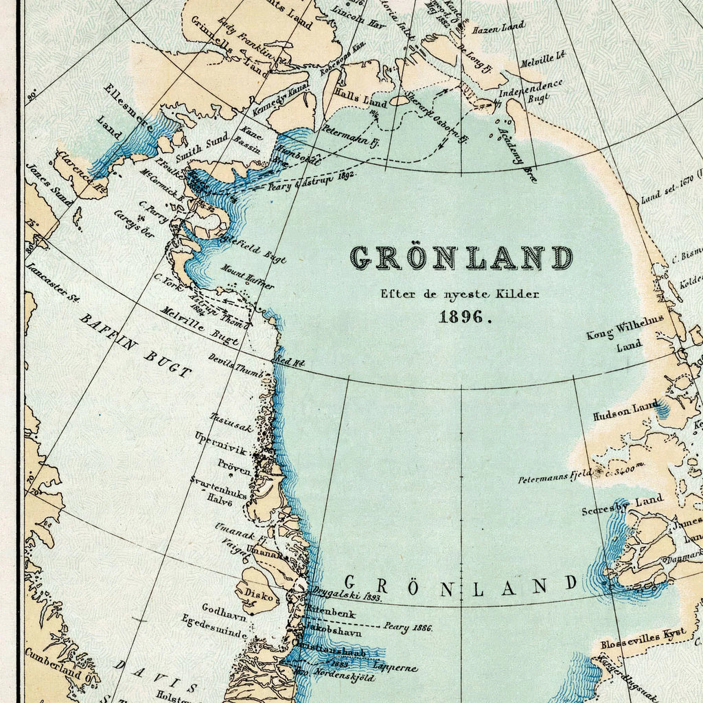 Grønland 1896 - Landkort – billede 4