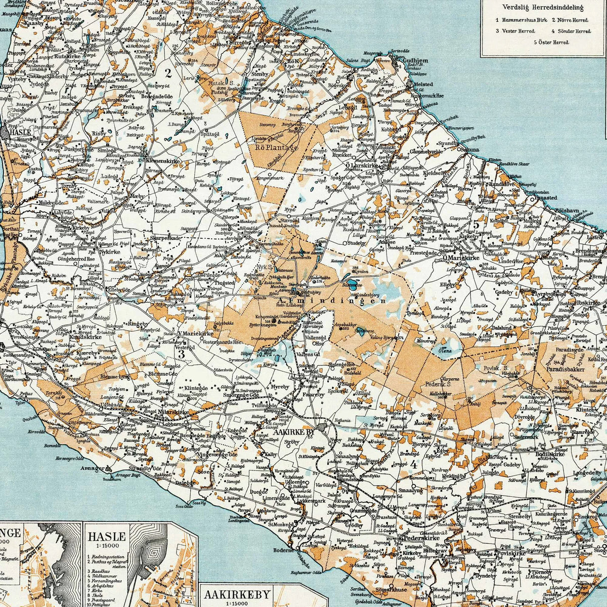 Bornholm 1897-1918 - Frems Amtskort – billede 4