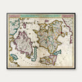 De Danske øer 1820 - Landkort - 70×57 cm – billede 1