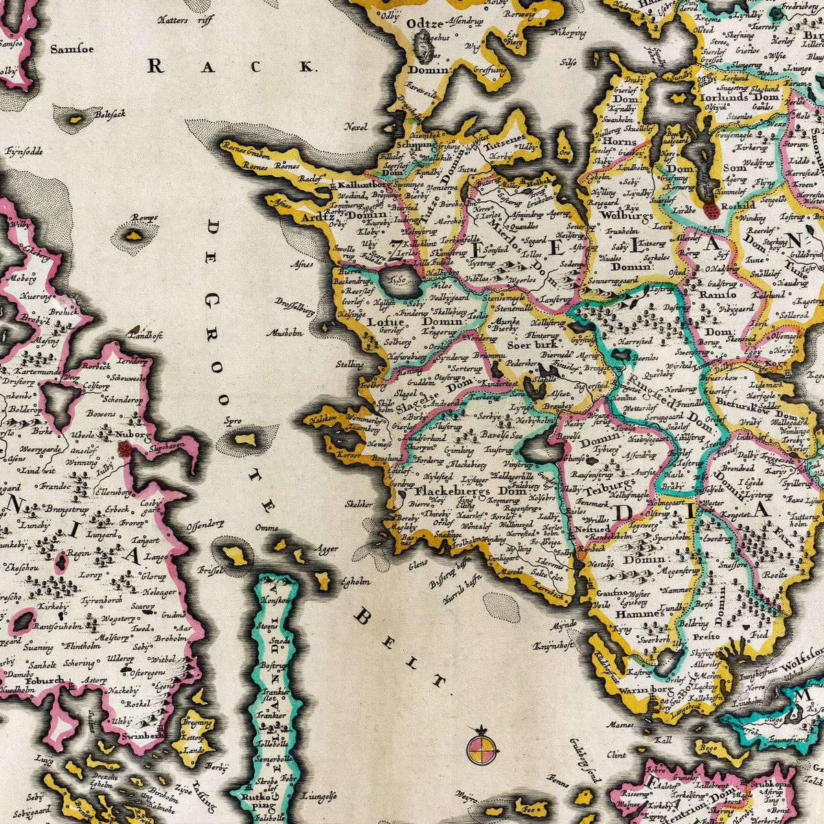 De Danske øer 1820 - Landkort - 70×57 cm – billede 4