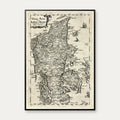 Jylland & Fyn 1700 - Landkort – billede 1