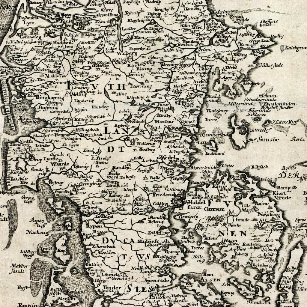 Jylland & Fyn 1700 - Landkort – billede 4
