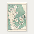 Kongeriget Danmark 1886 - Kommunikationskort – billede 1