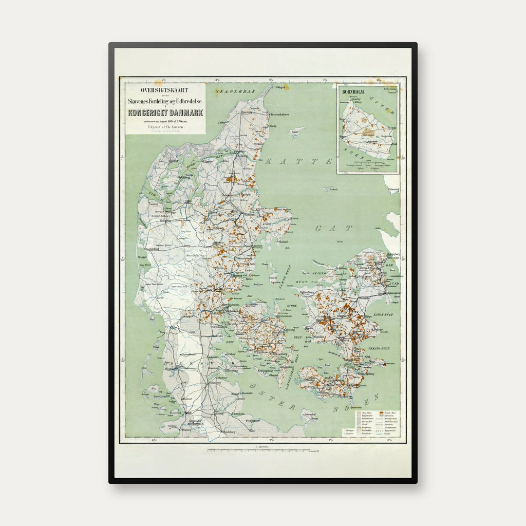 Skovenes fordeling og udbredelse i Danmark 1869 – billede 1