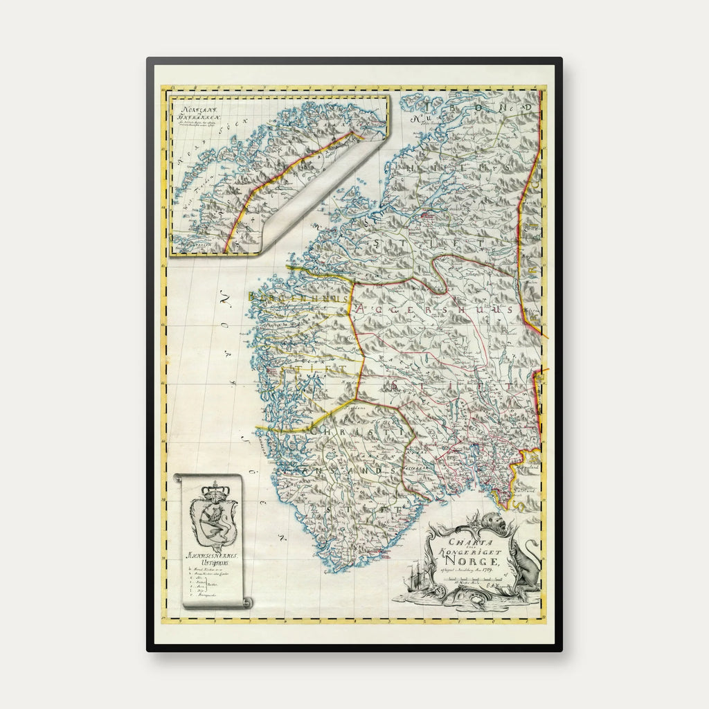 Charta over Kongeriget Norge 1759 - Landkort – billede 1