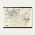 Jernbanekort over Mellem- og Syd-Europa 1884 - Jernbanekort – billede 1