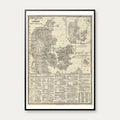 Generalkaart over Danmark 1877 - Landkort – billede 1
