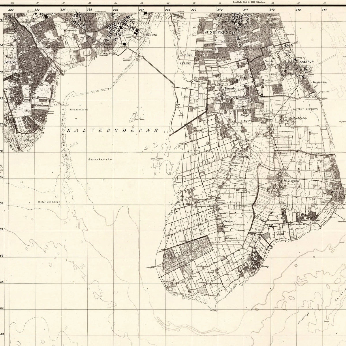 Amager 1940-44 - Tysk militærkort – billede 4