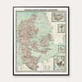 Danmark. Slesvig, Holstein, Lauenborg 1867 - Landkort - 53×65 cm – billede 1