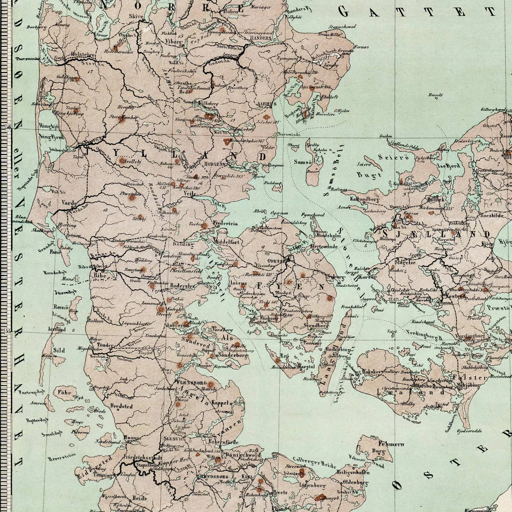Danmark. Slesvig, Holstein, Lauenborg 1867 - Landkort - 53×65 cm – billede 4