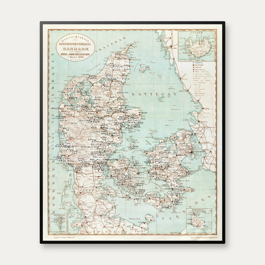 Husflidsforeningerne i Danmark 1890 - 60×50 cm – billede 1