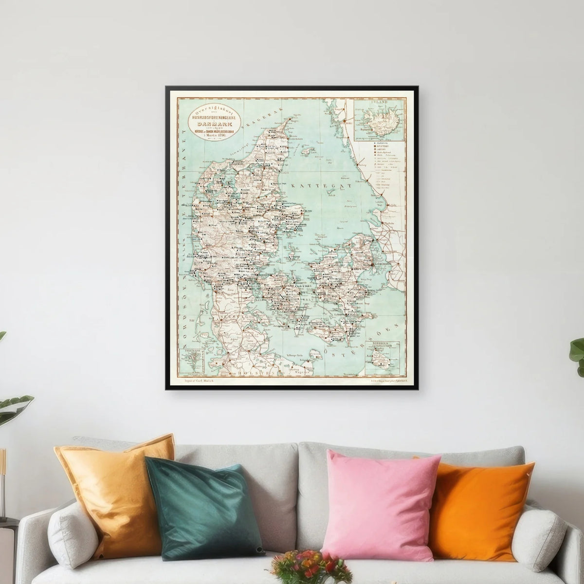 Husflidsforeningerne i Danmark 1890 - 60×50 cm – billede 3