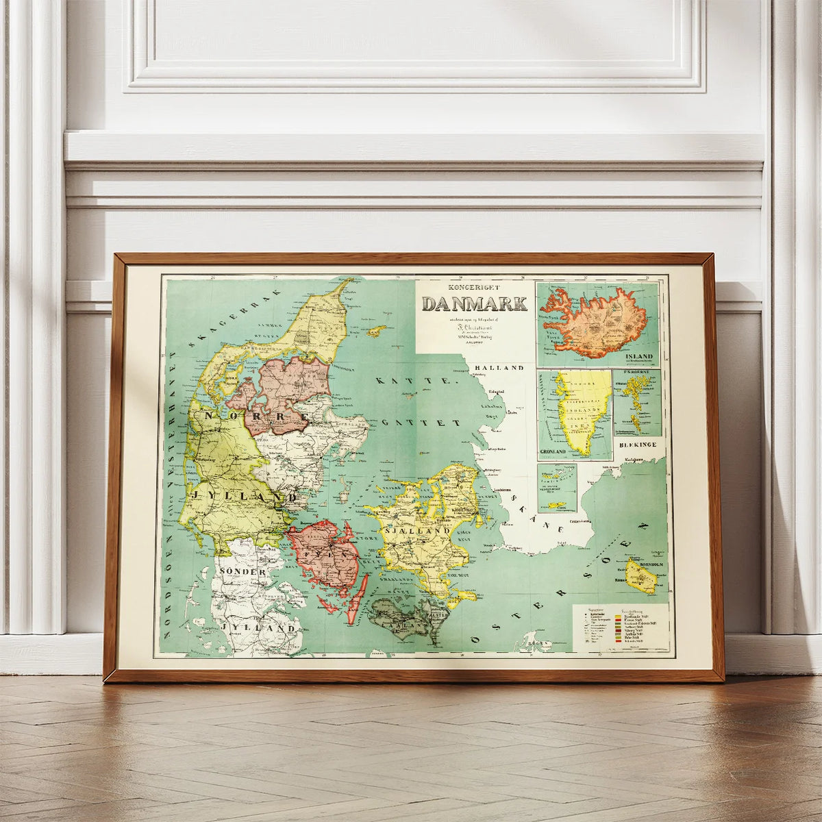 Kongeriget Danmark 1894 - Landkort – billede 2