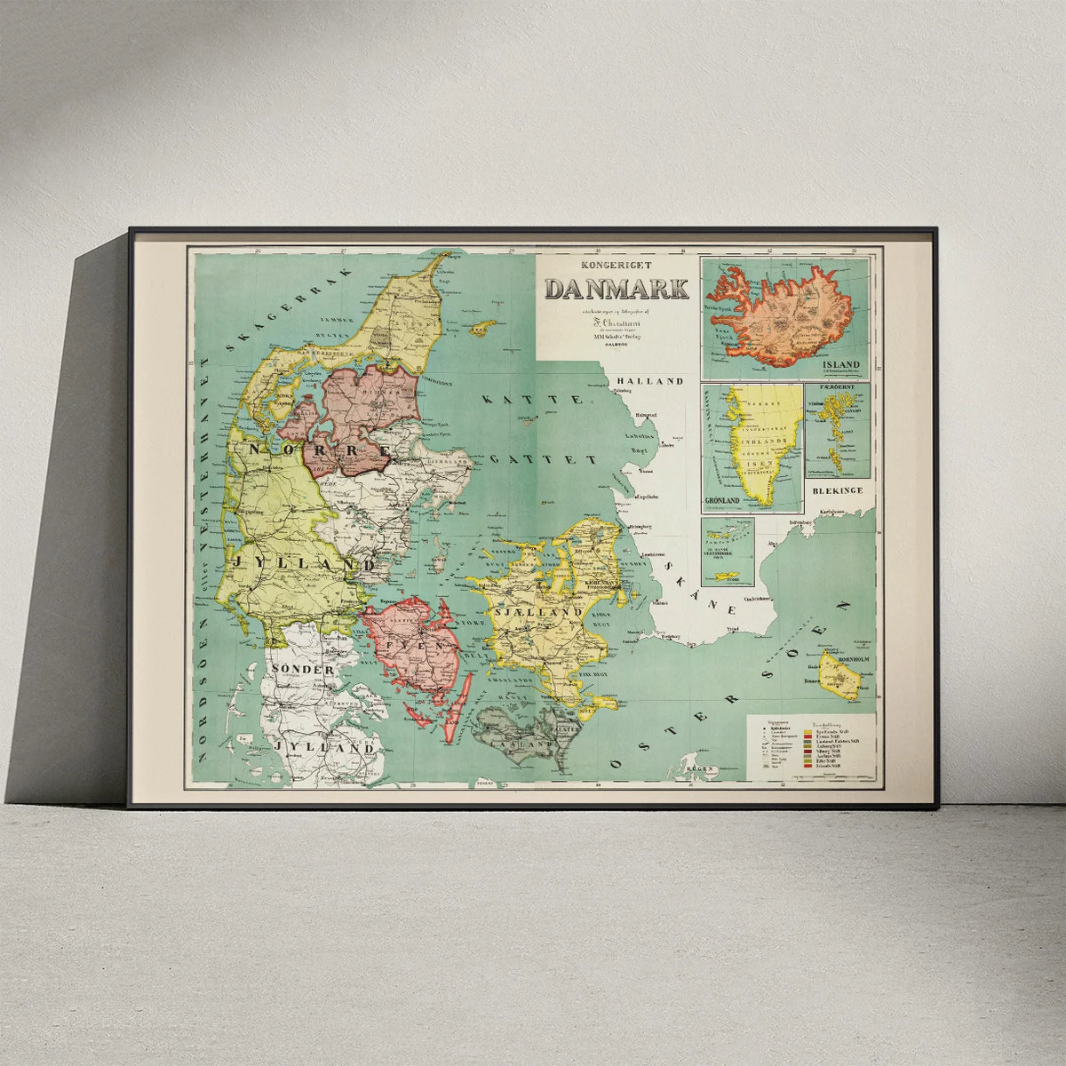 Kongeriget Danmark 1894 - Landkort – billede 3