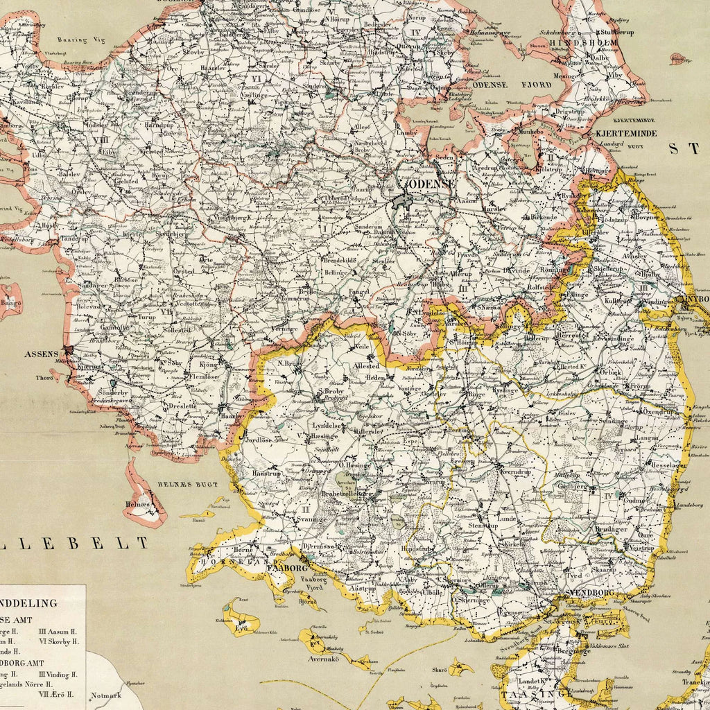 Kaart over Fyen 1891 - Landkort – billede 4