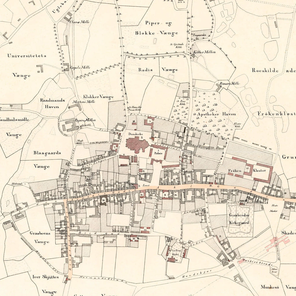 Roeskilde Kjøbstad 1845 - Bykort – billede 4
