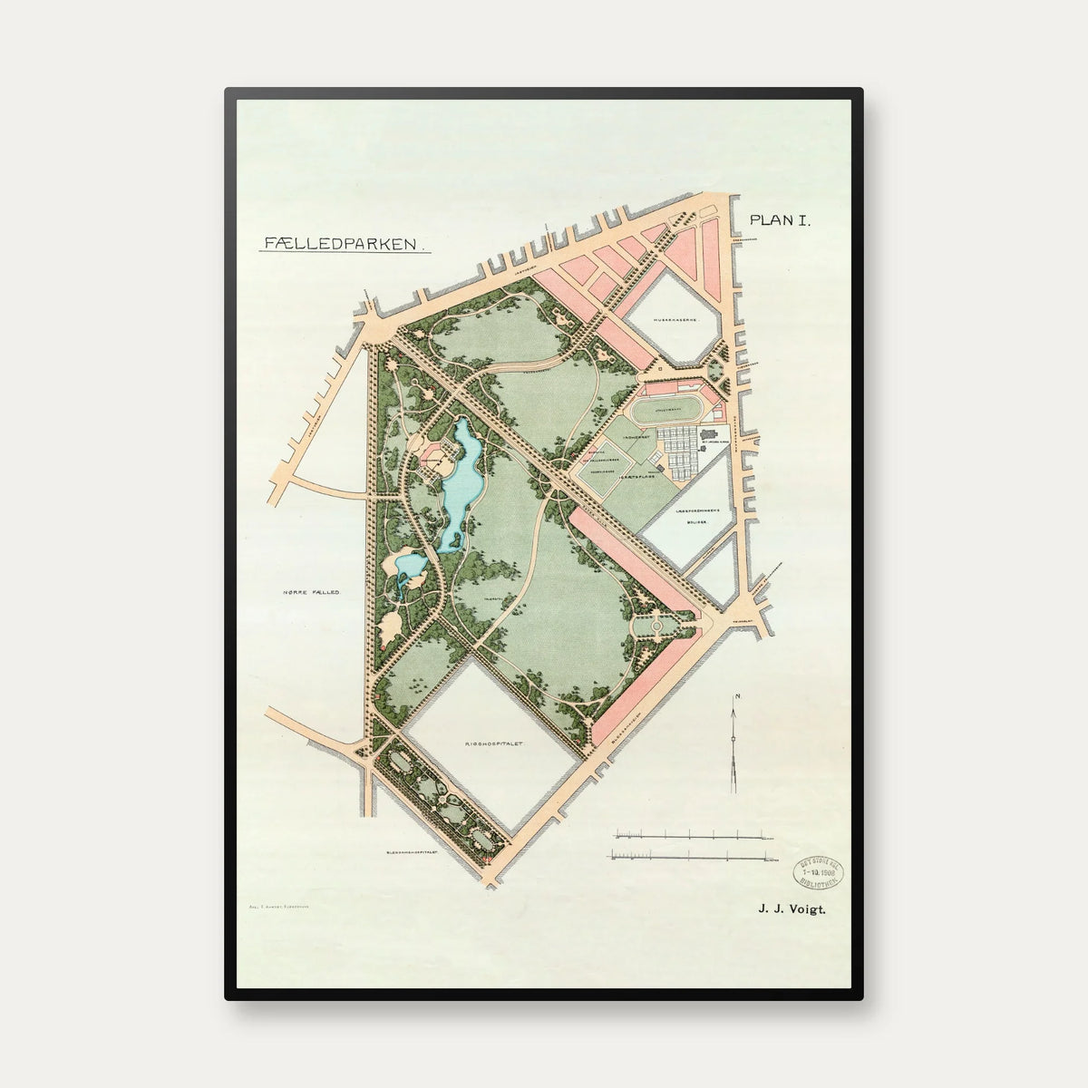 Fælledparken 1908 - Bykort – billede 1
