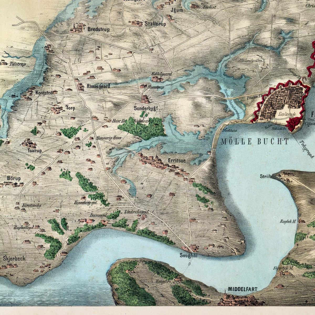 Slagmarkerne ved Fredericia Fæstning 1864-1880 - Historisk kort – billede 4