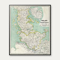 Specialkort over Slesvig-Holsten 1864 - Historisk kort - 58×70 cm – billede 1