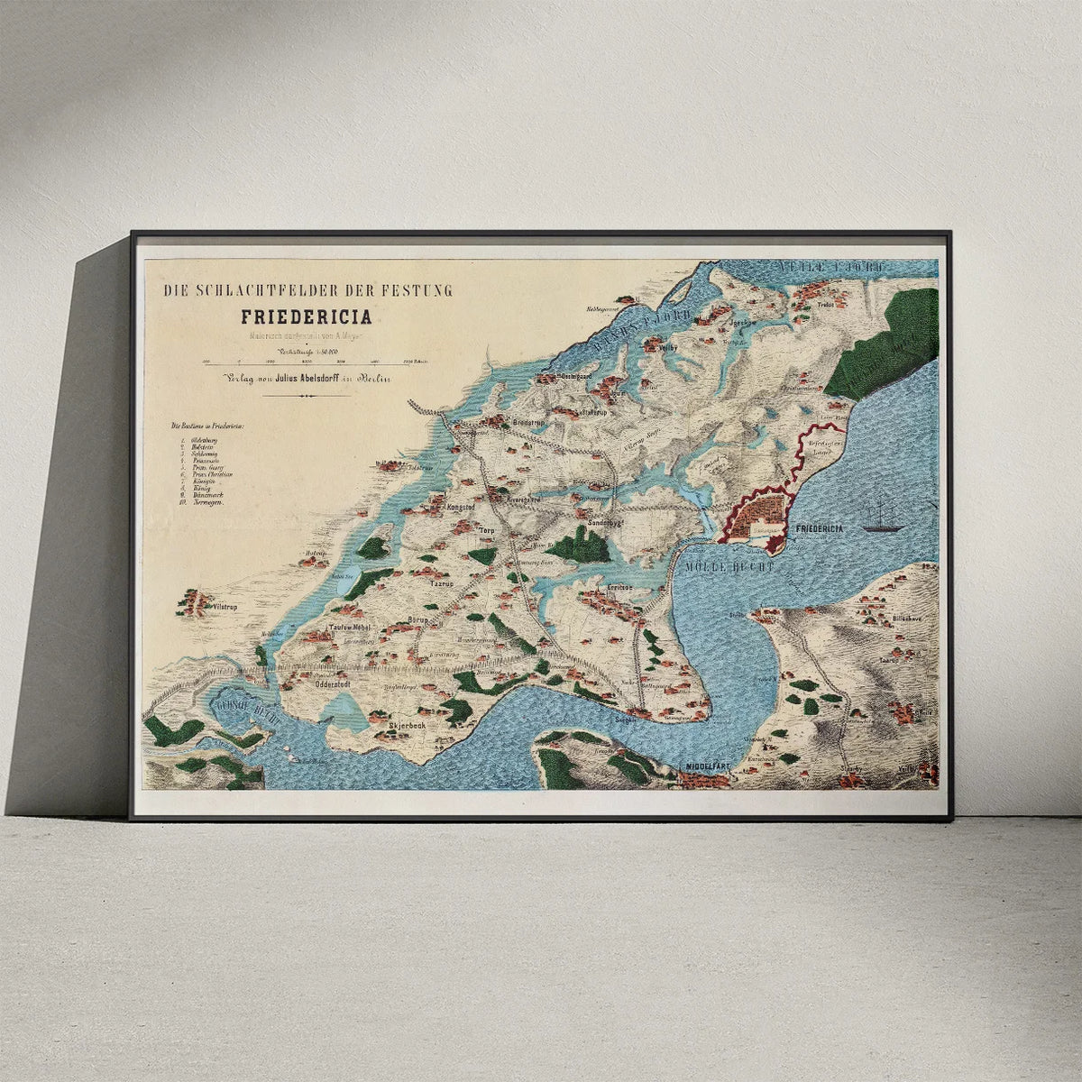 Slagmarkerne ved Fredericia Fæstning II 1864-1880 - Historisk kort – billede 3