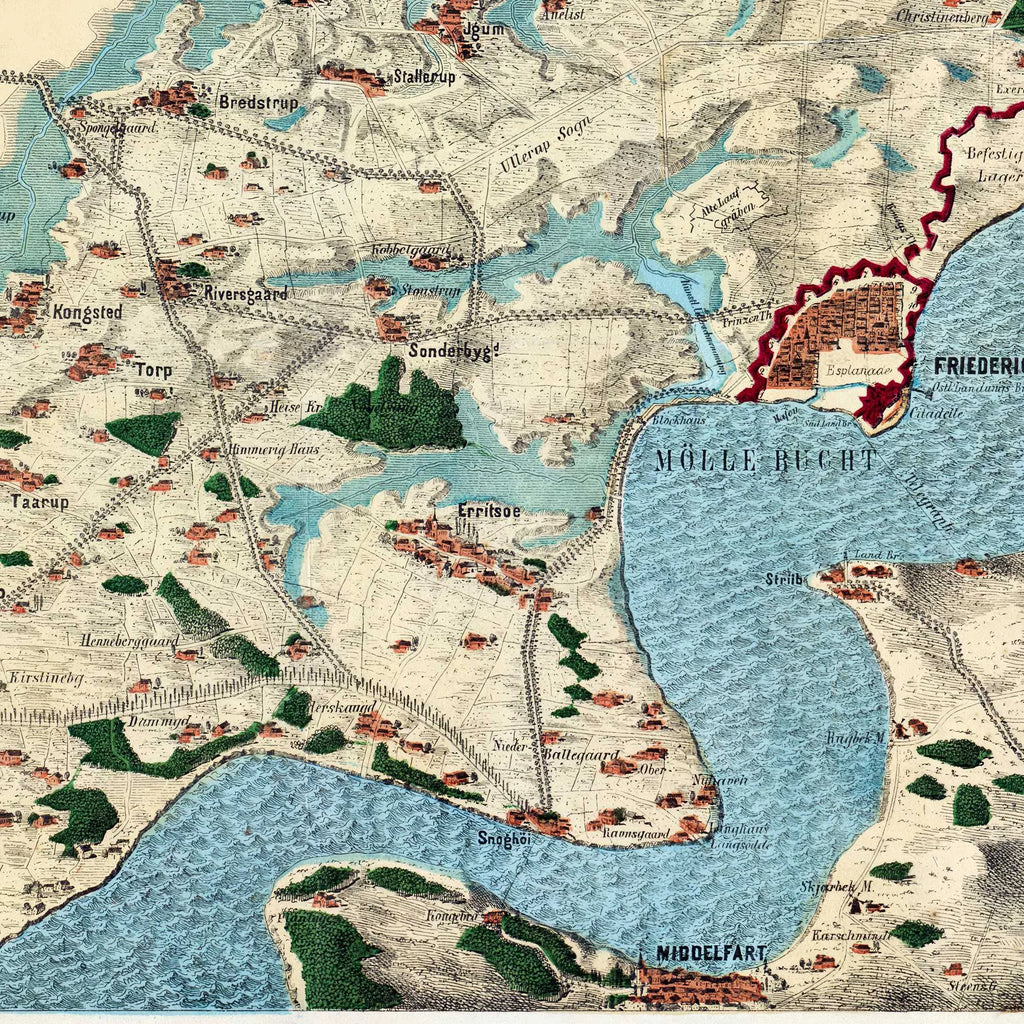 Slagmarkerne ved Fredericia Fæstning II 1864-1880 - Historisk kort – billede 4
