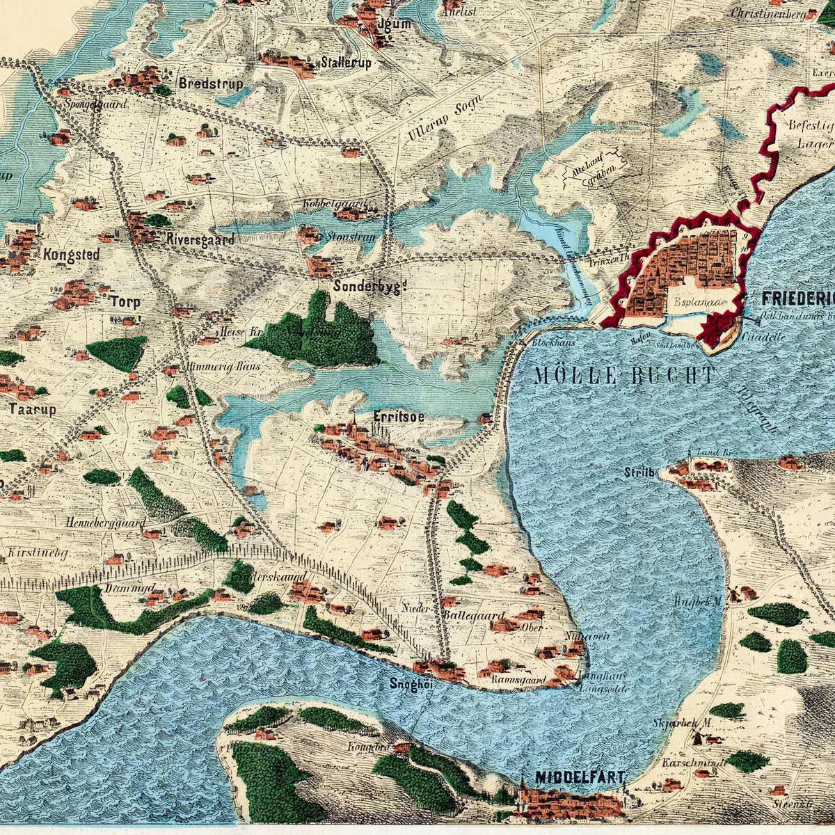Slagmarkerne ved Fredericia Fæstning II 1864-1880 - Historisk kort – billede 4
