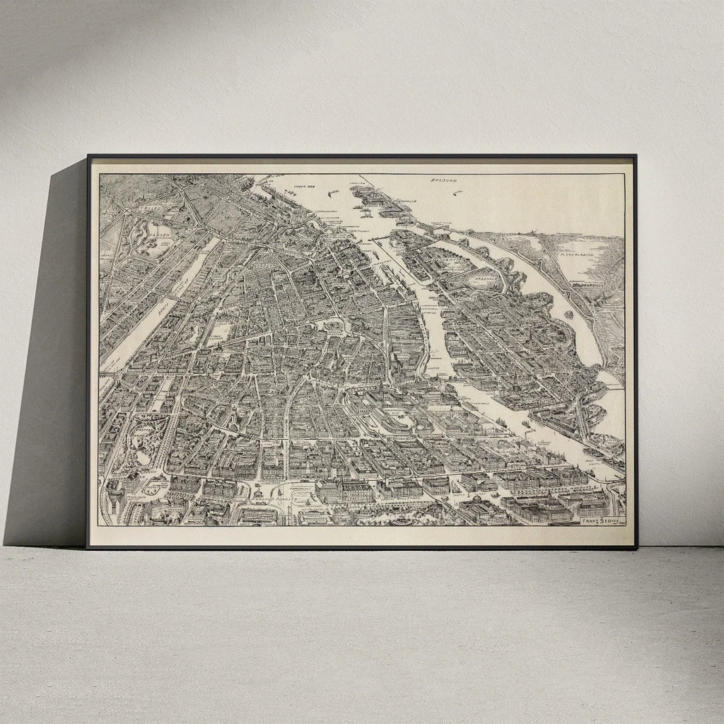København i fugleperspektiv 1923 - Bykort – billede 3