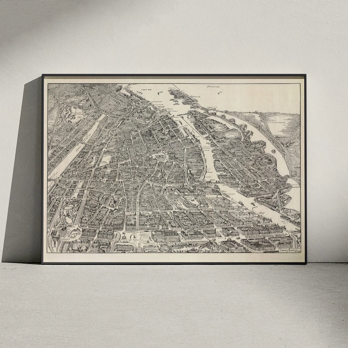 København i fugleperspektiv 1923 - Bykort – billede 3