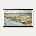 Gilleleje set fra luften 1918 - Bykort - 100×58 cm – billede 1