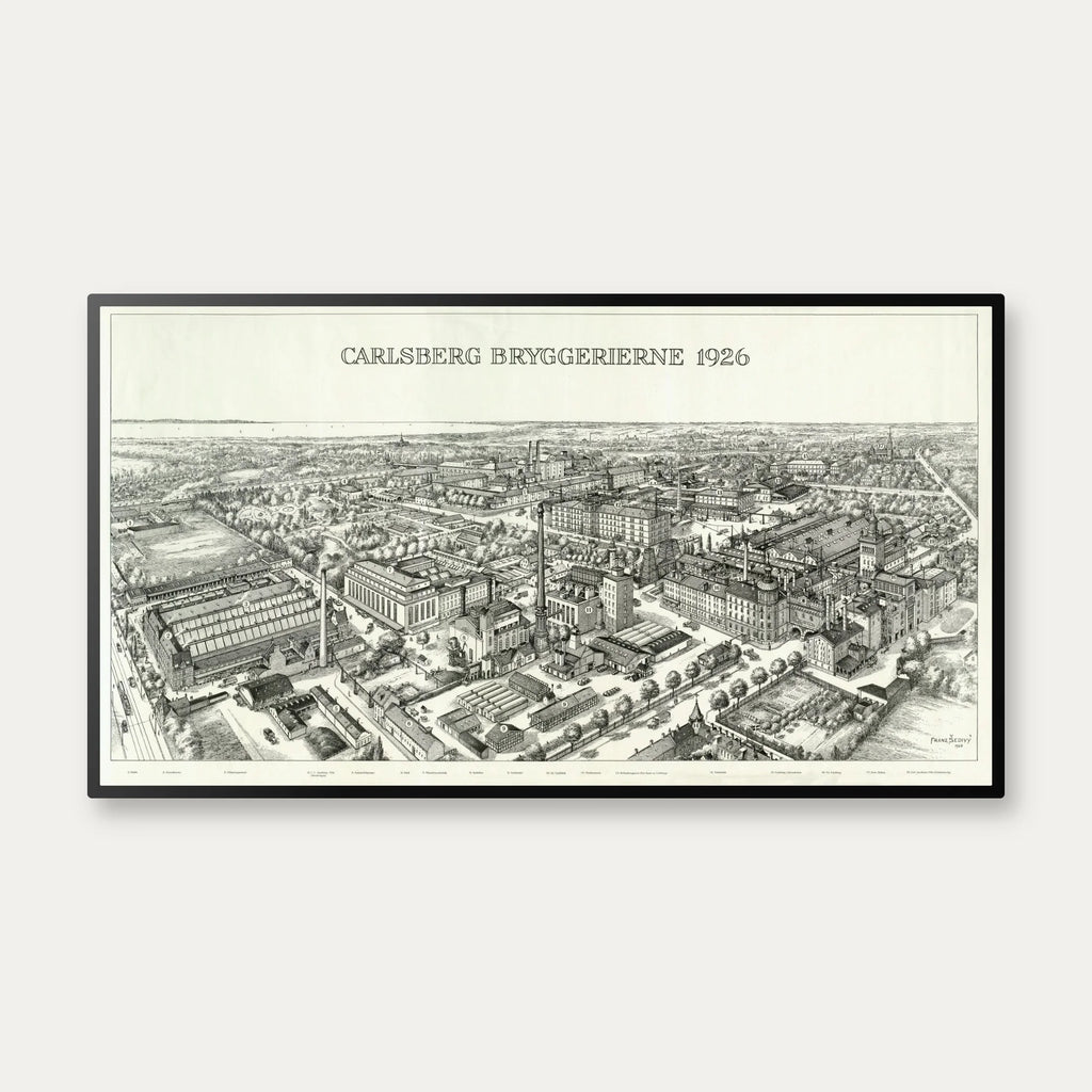 Carlsberg Bryggerierne 1926 - Byprospekt - 100×55 cm – billede 1