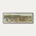København set fra Vesterbro 1897 - Byprospekt - 100×34 cm – billede 1