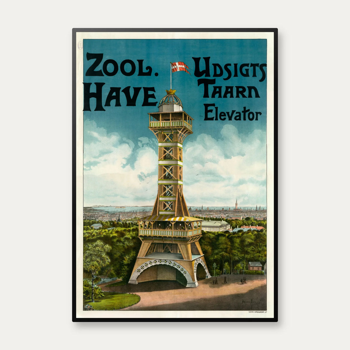 Zoologisk Have København - Udsigts Taarn - Plakat – billede 1