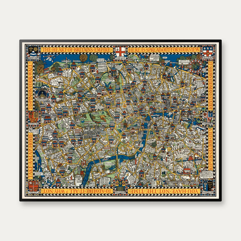 The Wonderground Map: Londons berømte undergrund 1927 - 100×80 cm – billede 1