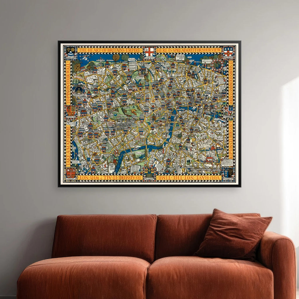 The Wonderground Map: Londons berømte undergrund 1927 - 100×80 cm – billede 2