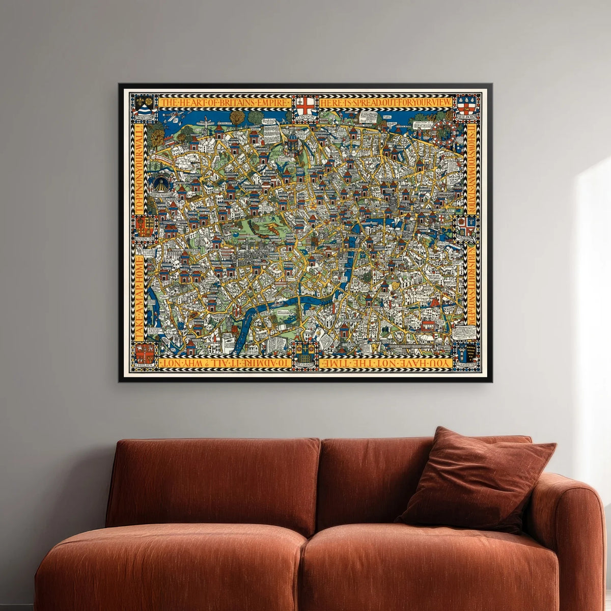 The Wonderground Map: Londons berømte undergrund 1927 - 100×80 cm – billede 2