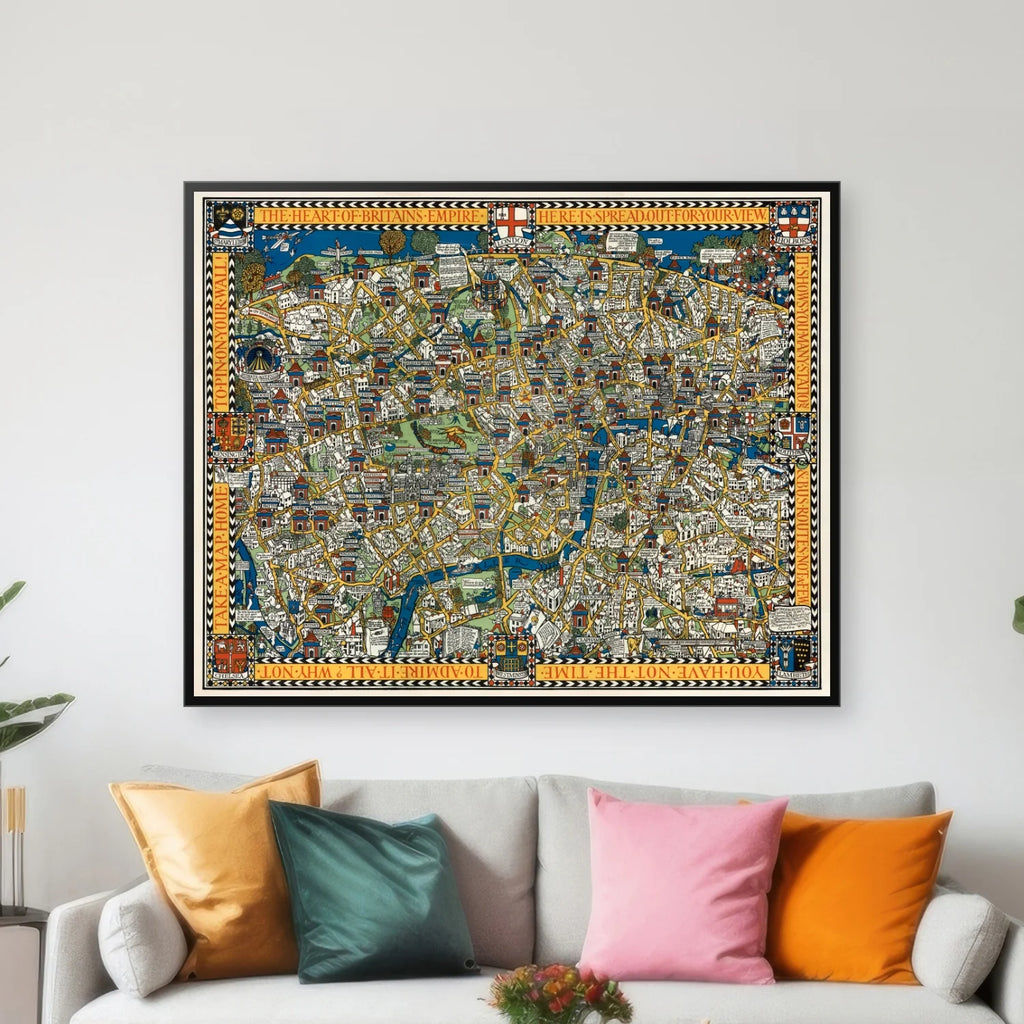 The Wonderground Map: Londons berømte undergrund 1927 - 100×80 cm – billede 3