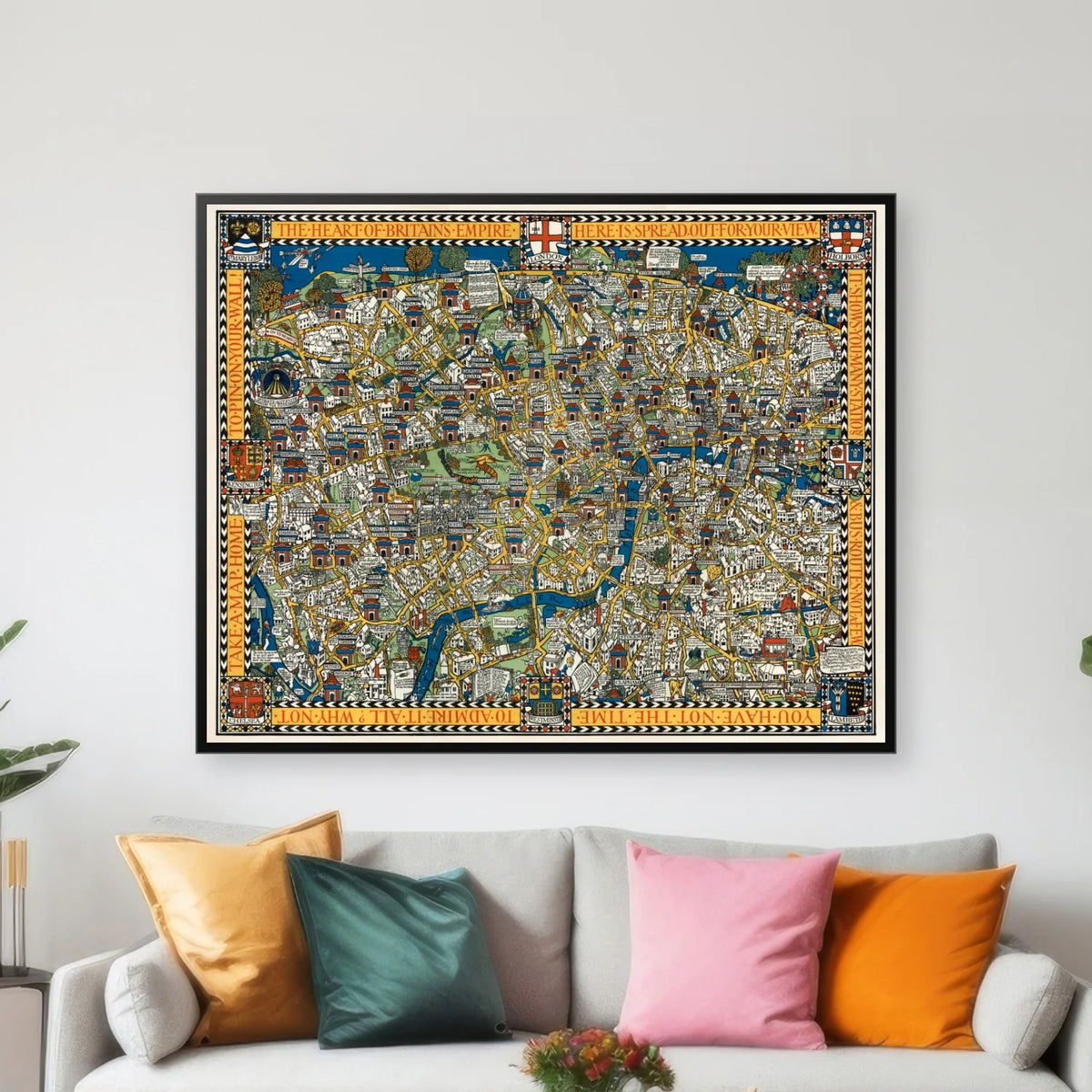 The Wonderground Map: Londons berømte undergrund 1927 - 100×80 cm – billede 3