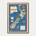 New Zealands 1943 - Kort over naturressourcer og industri – billede 1